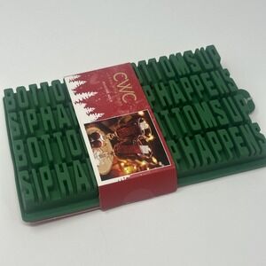 NEW Cook With Color Party Silicone Ice Mold Words "Bottoms up" & "Sip Happens"